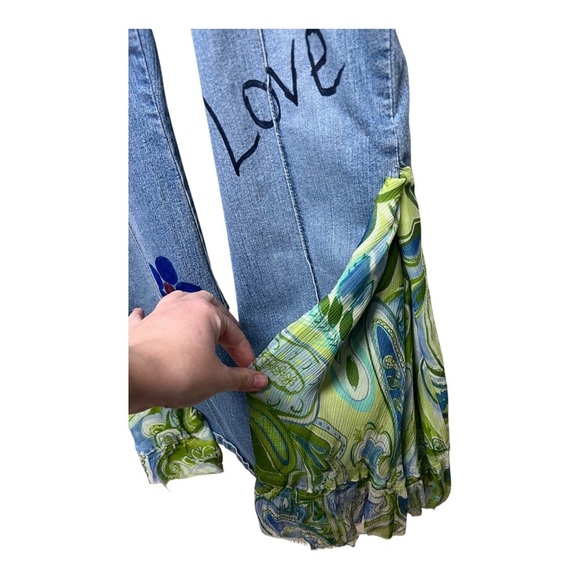 Y2K does 60’s Flared Up cycled Denim Jeans 15 - Picture 6 of 6